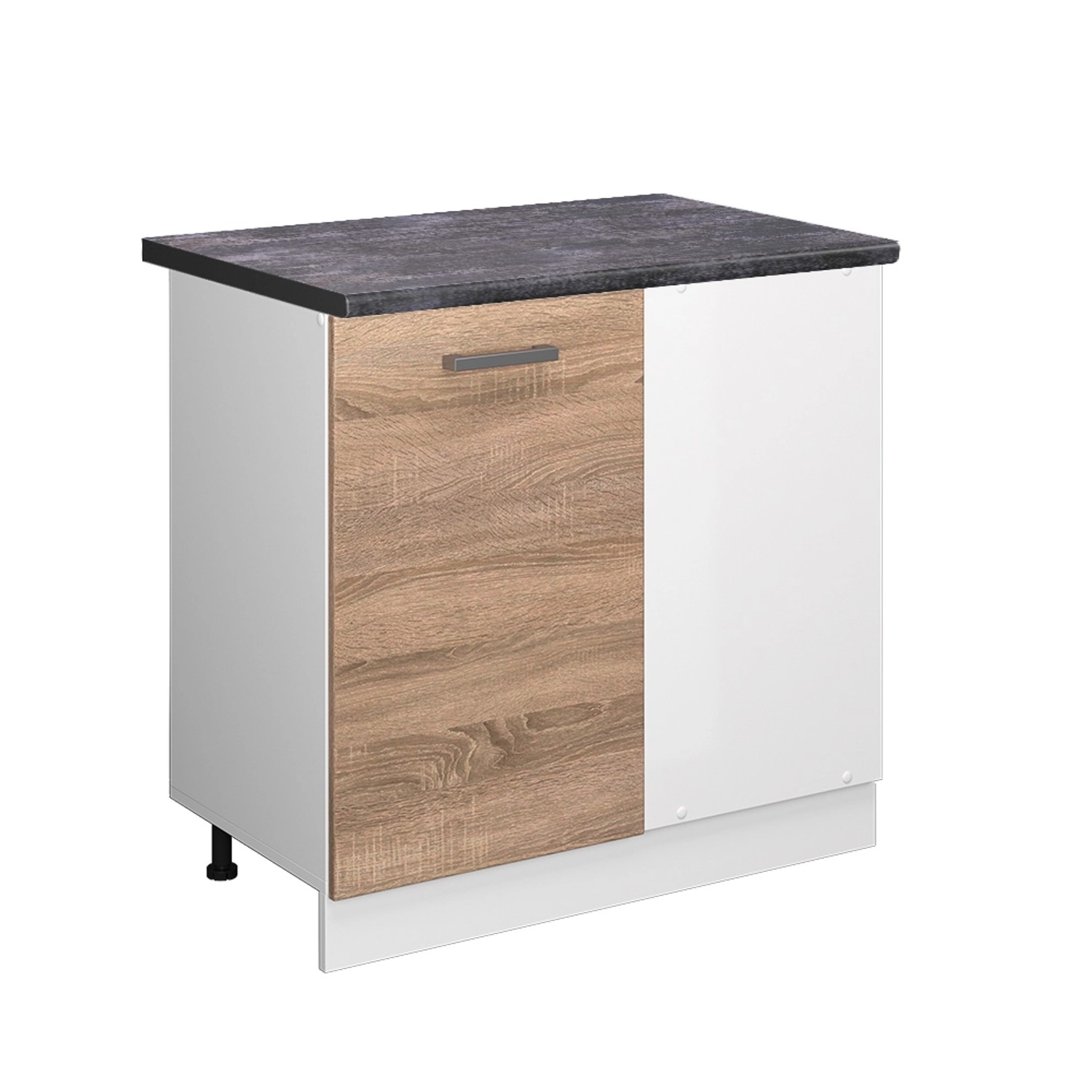 Vicco Eckunterschrank R-Line, Sonoma/Weiß, 86 cm günstig online kaufen