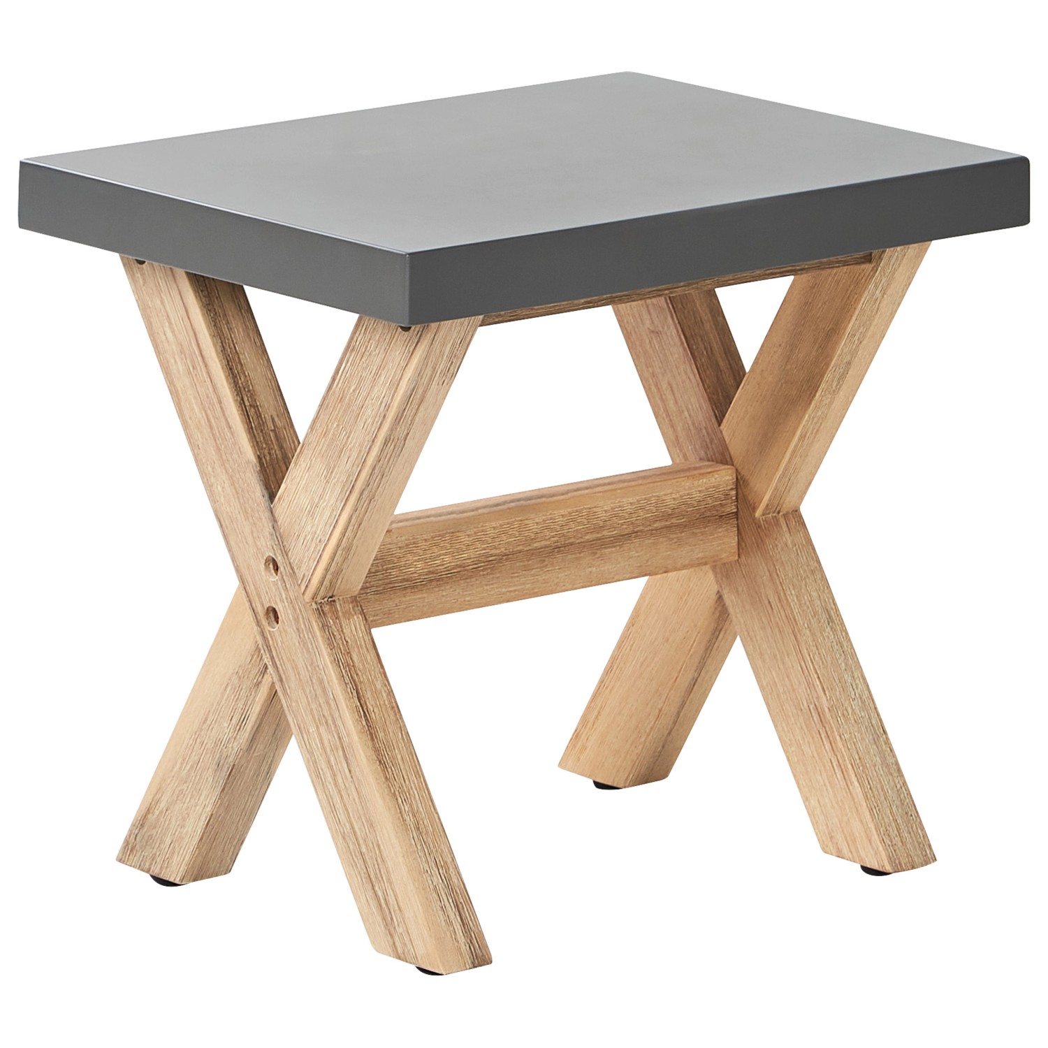 Beliani Gartenstuhl Grau Heller Holzfarbton 40x51x45 günstig online kaufen