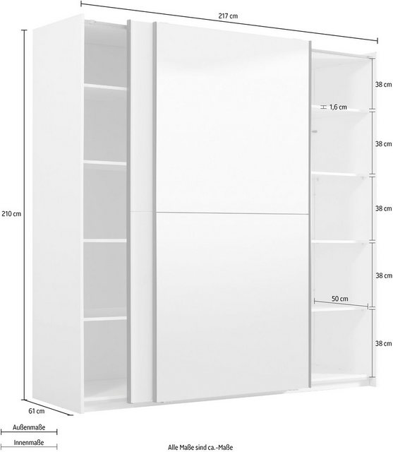 INOSIGN Schwebetürenschrank "Ksanti", hochglänzende Front, mit Spiegel günstig online kaufen