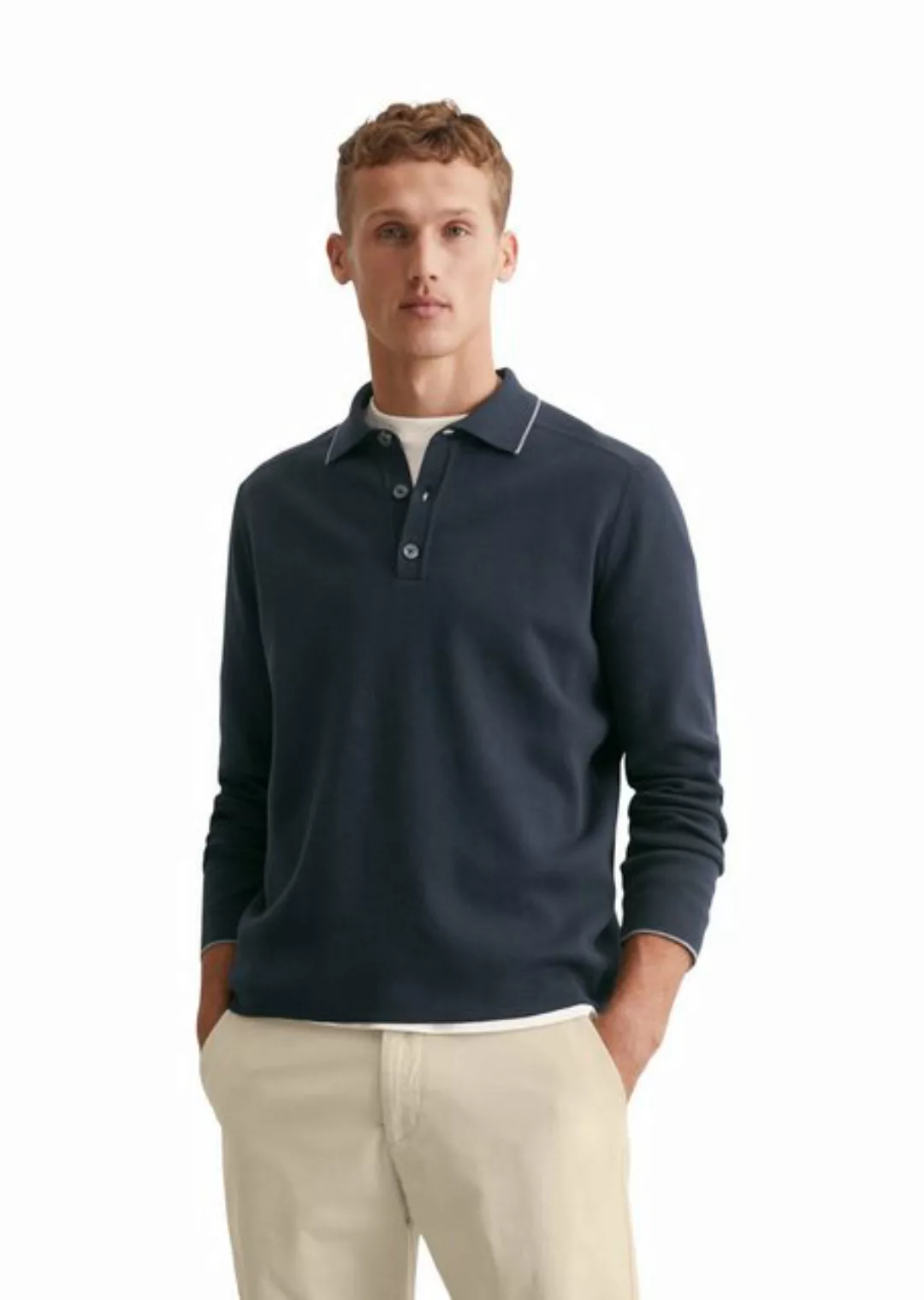 Marc O'Polo Polokragenpullover elegante, dicht gestrickte Milano-Struktur günstig online kaufen