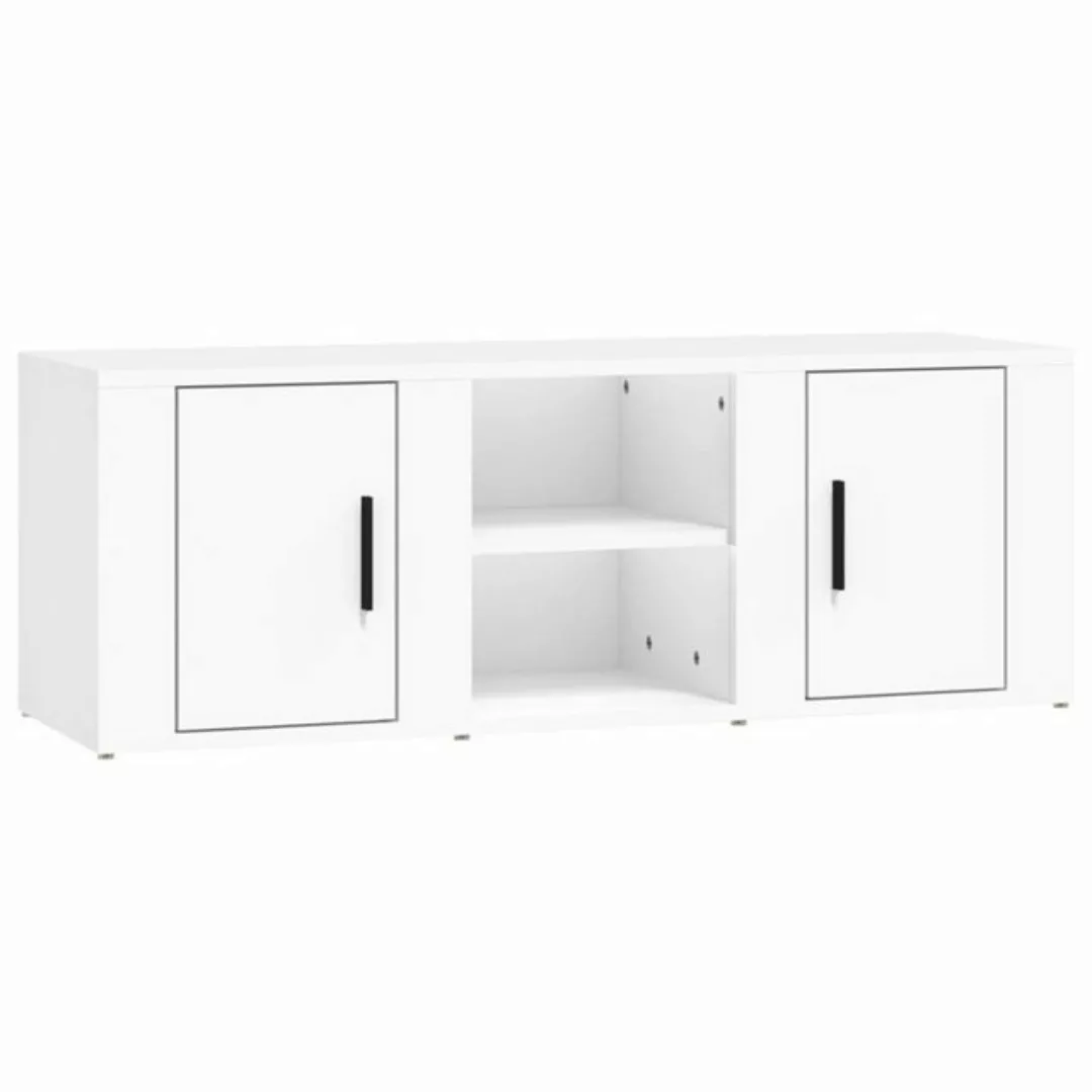 furnicato TV-Schrank Weiß 100x31,5x35 cm Holzwerkstoff günstig online kaufen