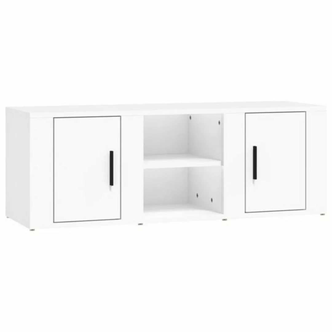 vidaXL TV-Schrank TV-Schrank Weiß 100x31,5x35 cm Holzwerkstoff TV-Lowboard günstig online kaufen