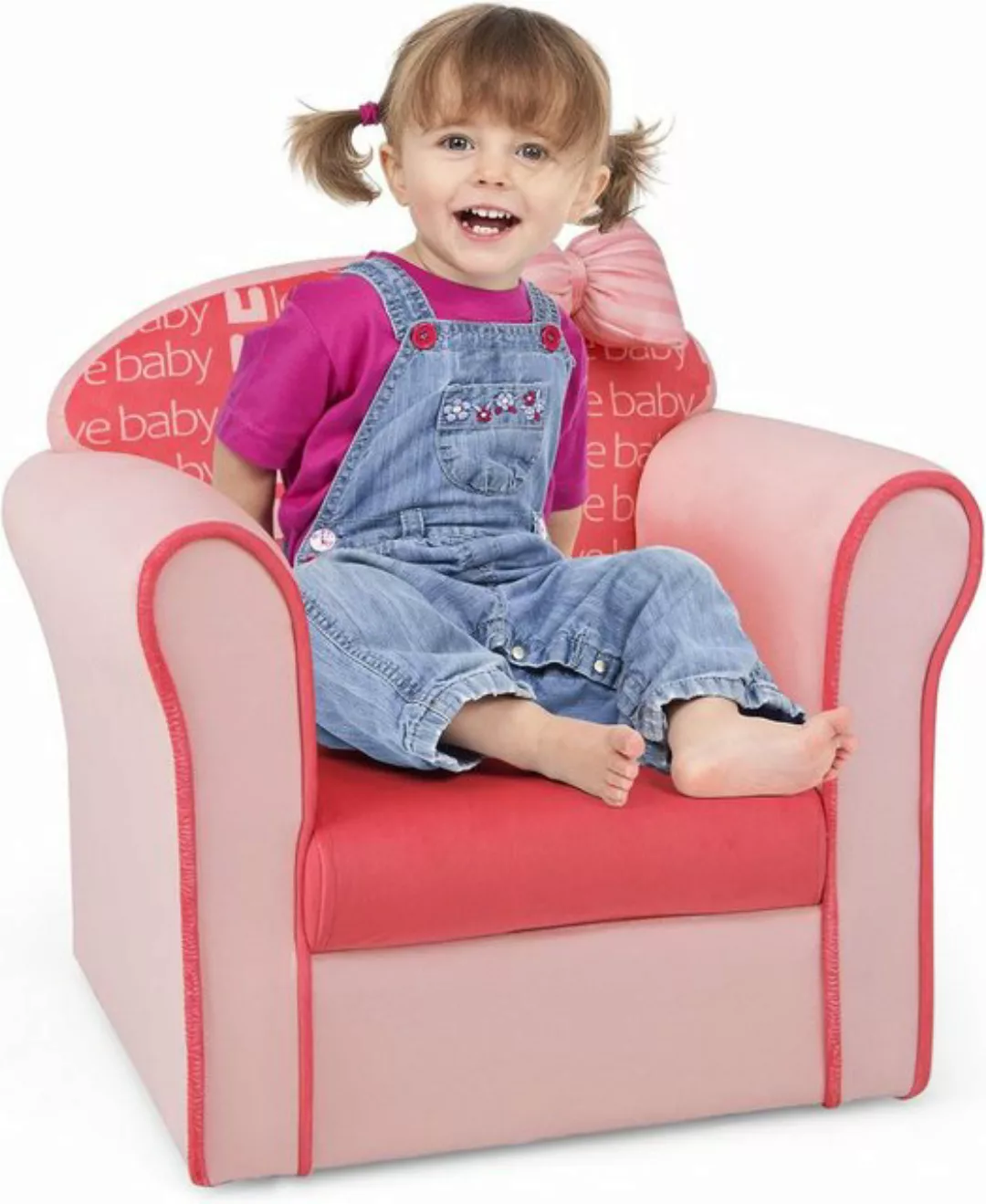 KOMFOTTEU Kindersofa Kindermöbel, aus Samtstoff & hochwertigem Schwamm günstig online kaufen