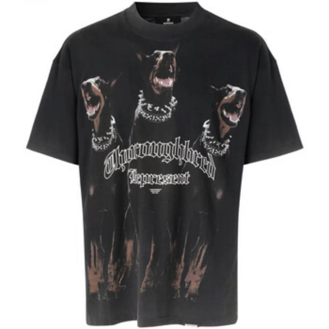 Represent  T-Shirts & Poloshirts T-Shirt  Vollblut Schwarz Vintage-Effekt günstig online kaufen