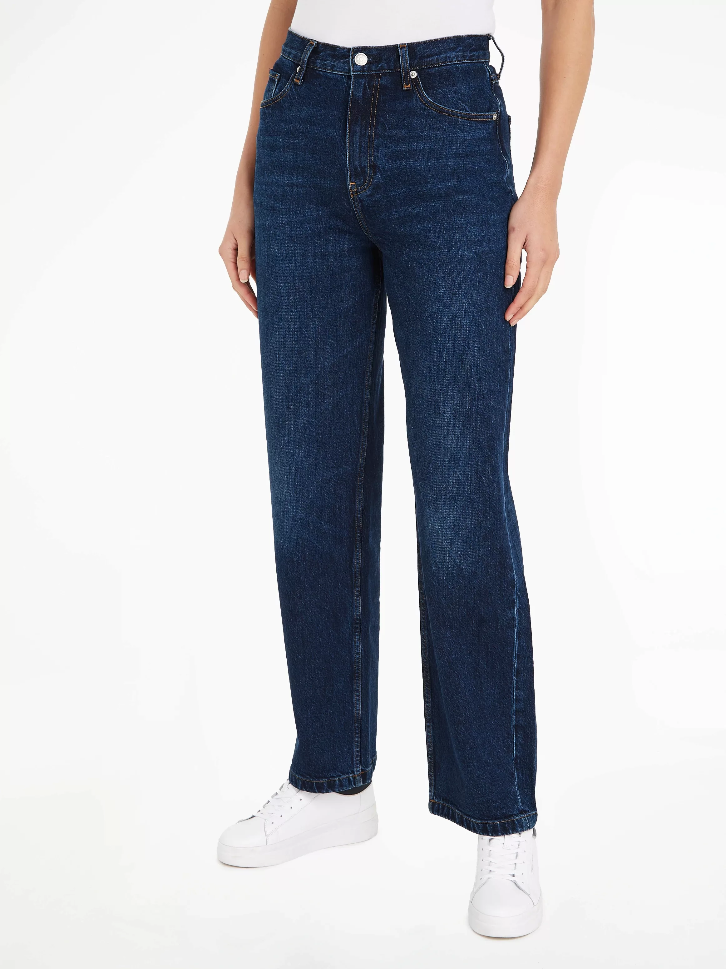 Tommy Hilfiger Relax-fit-Jeans RELAXED STRAIGHT HW PAM in weißer Waschung günstig online kaufen