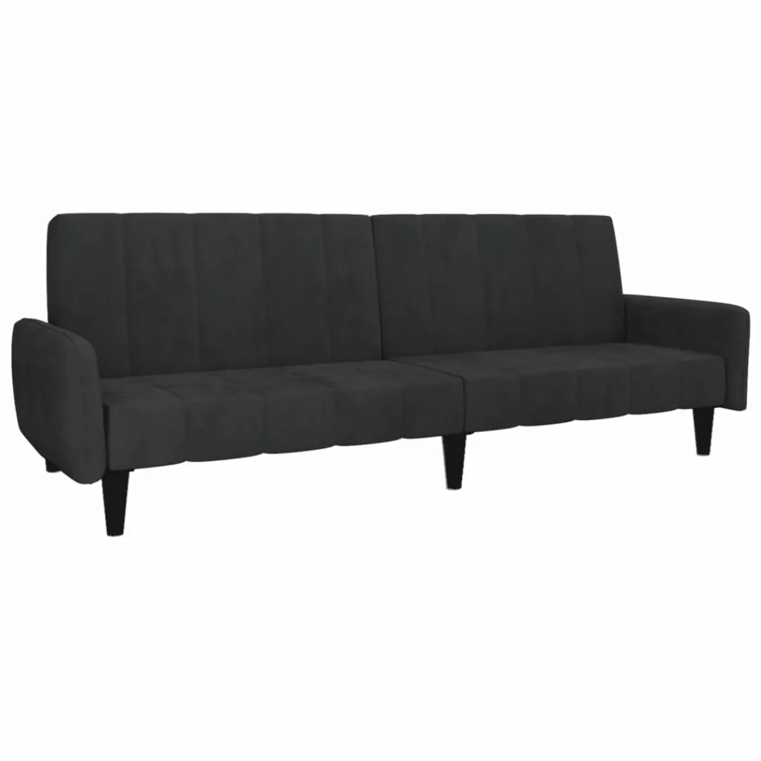 Vidaxl Schlafsofa 2-sitzer Schwarz Samt günstig online kaufen