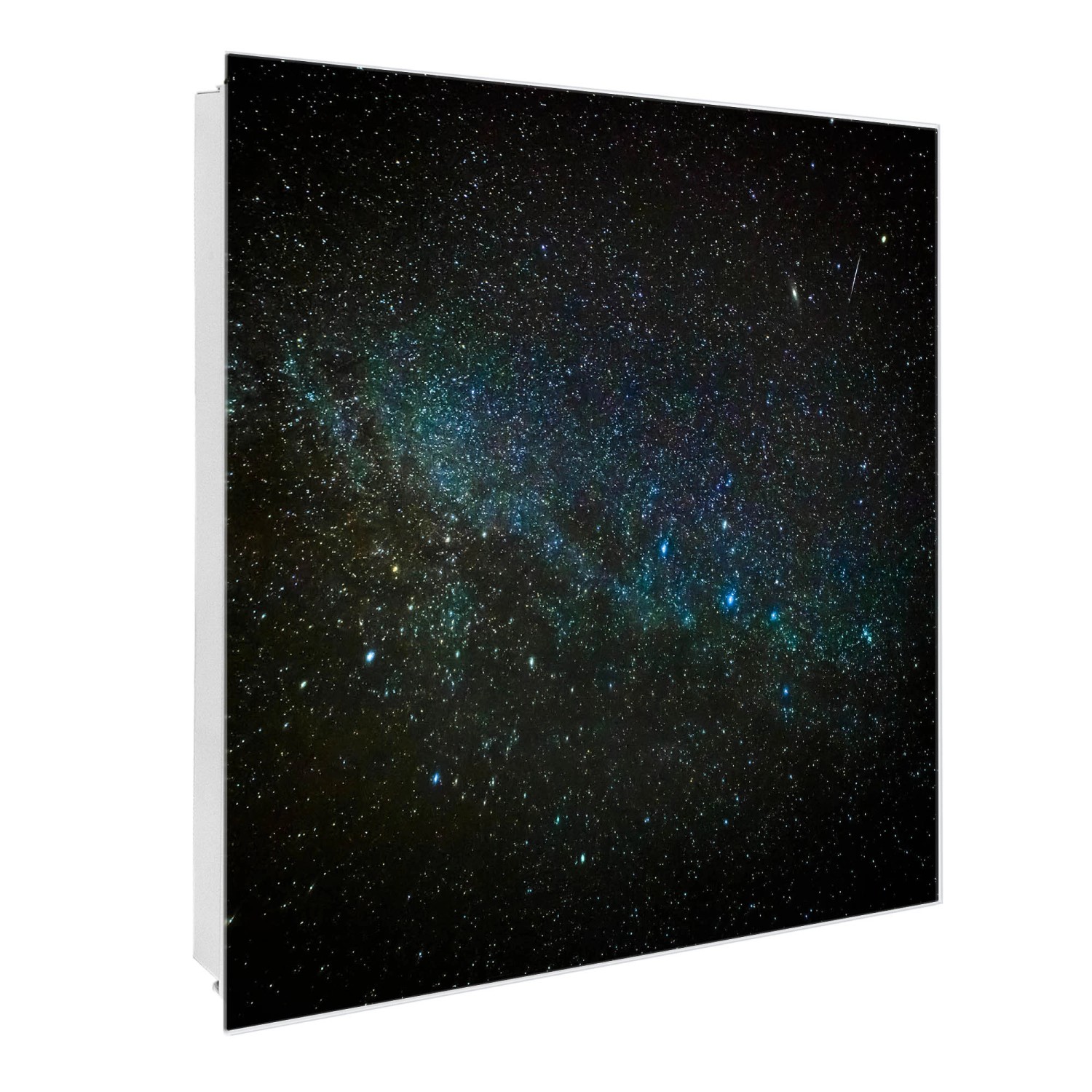 Banjado Großer Schlüsselkasten Glas 30x30cm Weiß Scharnier Links 50 Haken B günstig online kaufen