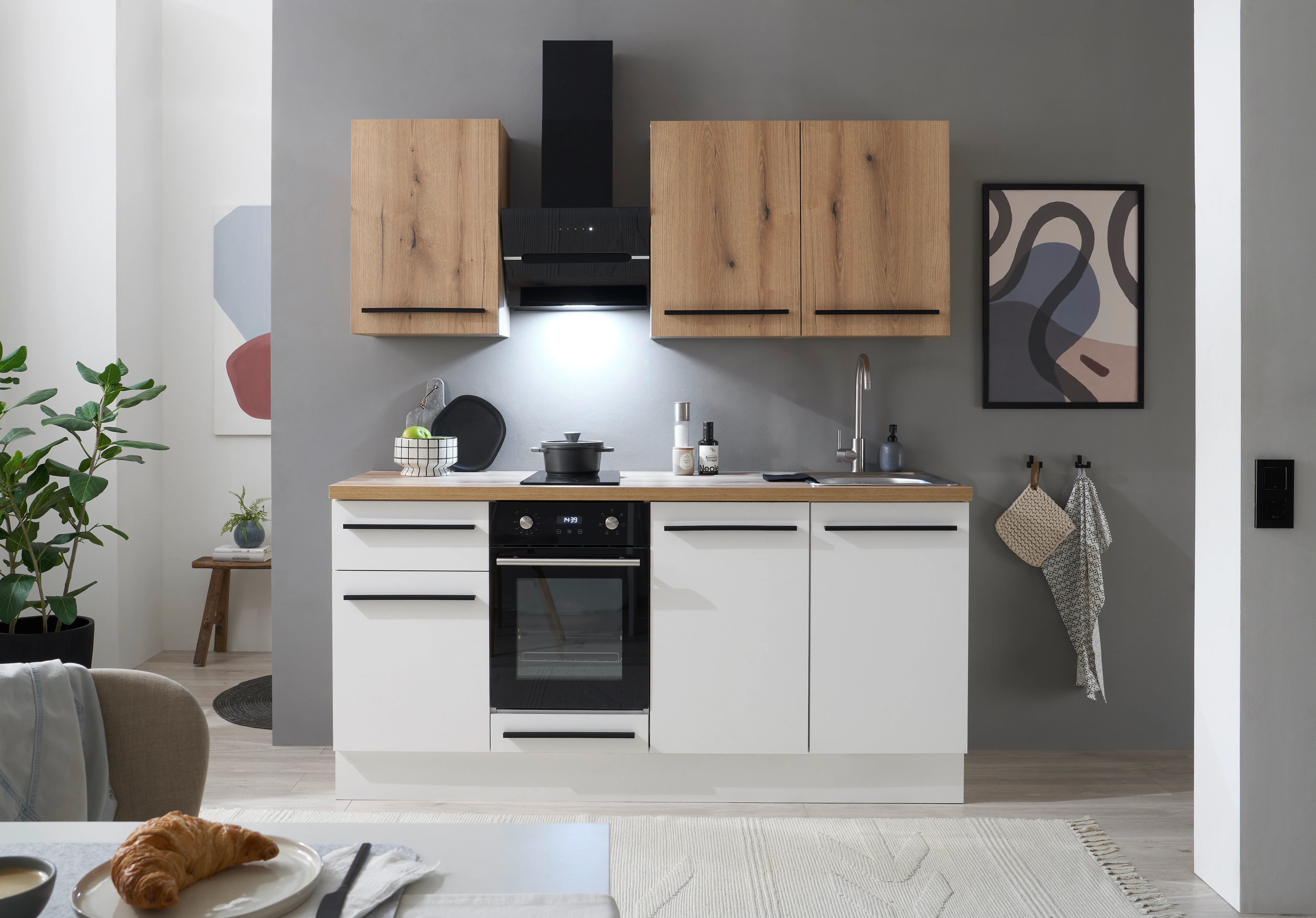 BASIC by Balculina Pantryküche »Torcello BxHxT 180x210x60 cm«, Breite 180cm günstig online kaufen
