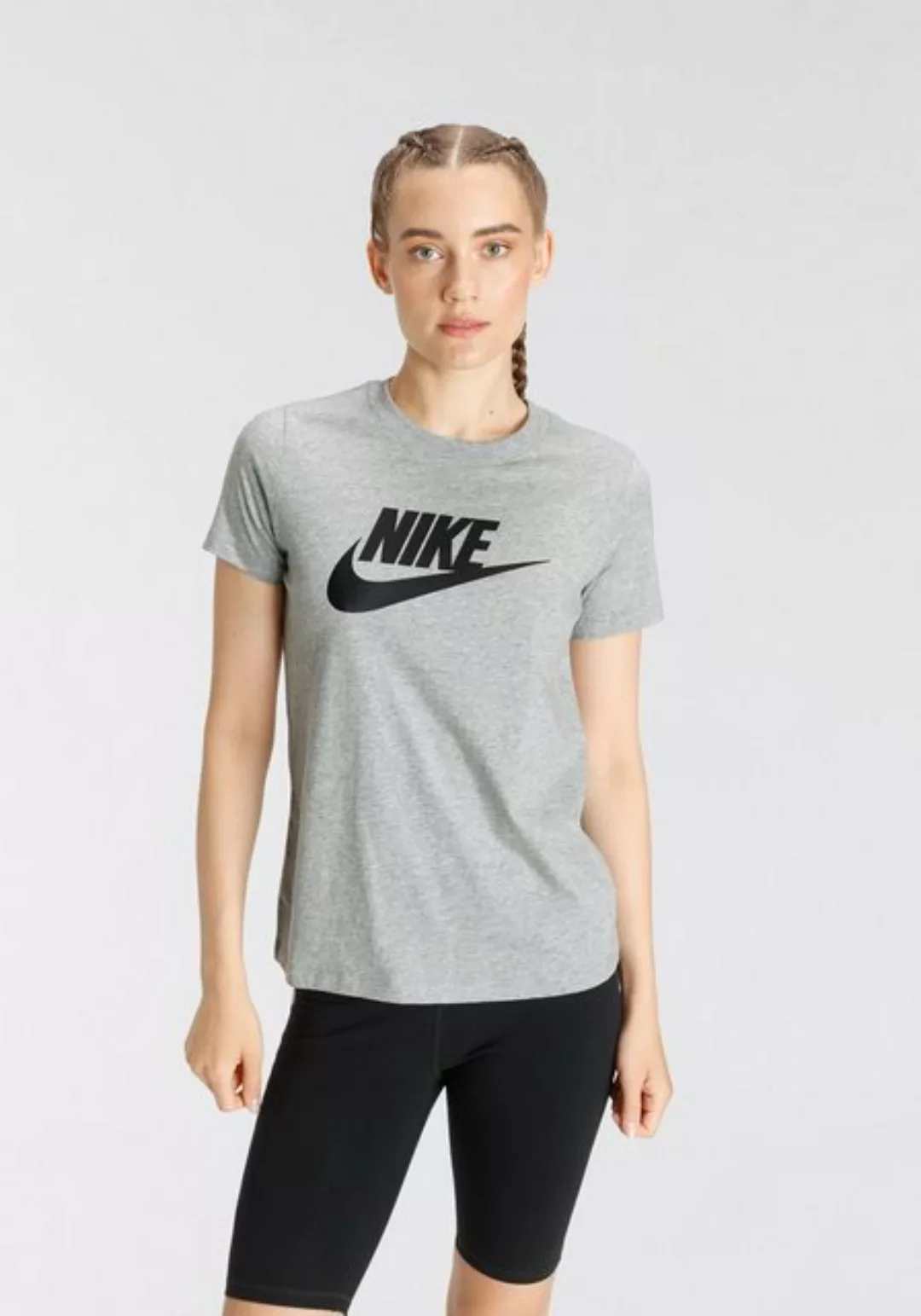 Nike Sportswear Essential Icon Futura Kurzarm T-shirt XS Dark Grey Heather günstig online kaufen