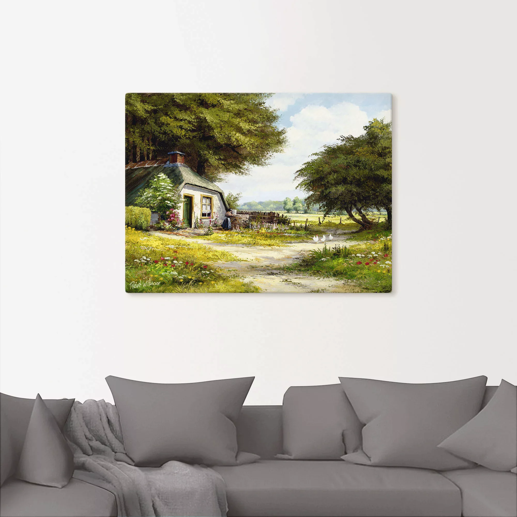 Artland Wandbild "Bauernhaus", Garten, (1 St.) günstig online kaufen