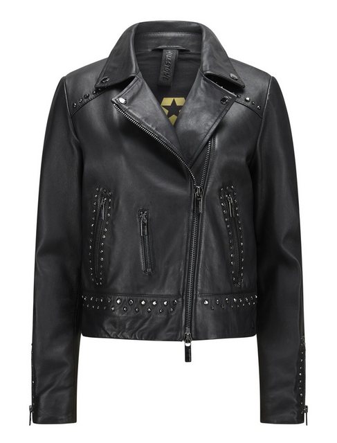 Milestone Lederjacke MSFaye rockige Bikerjacke mit Nieten aus Lammleder günstig online kaufen