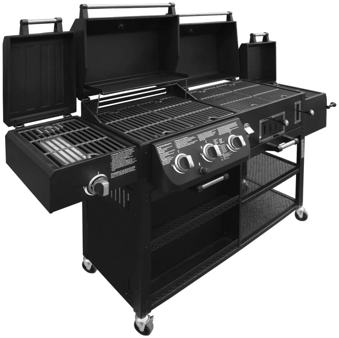 El Fuego Kombigrill Arizona 3 Brenner und Seitenbrenner Schwarz günstig online kaufen