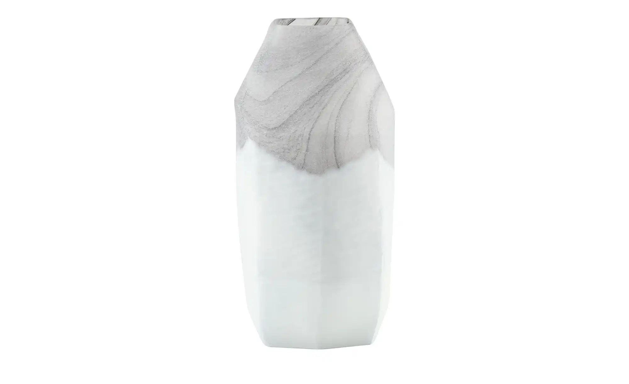 HOME STORY Vase   ¦ weiß ¦ Glas ¦ Maße (cm): B: 16 H: 32 T: 15.0 Accessoire günstig online kaufen