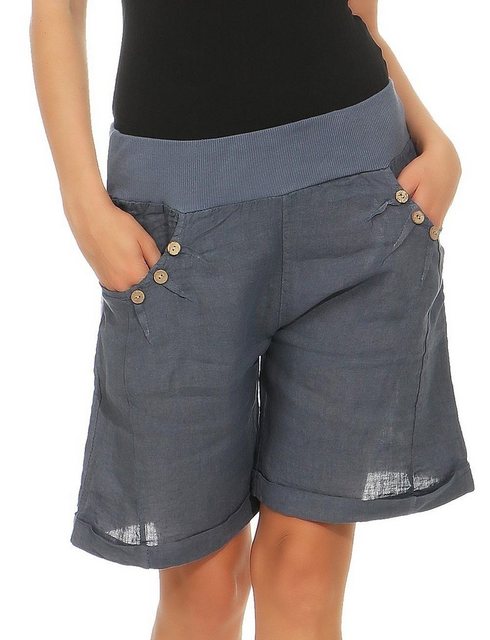 malito more than fashion Leinenhose 8024 Bermuda aus Leinen Shorts günstig online kaufen
