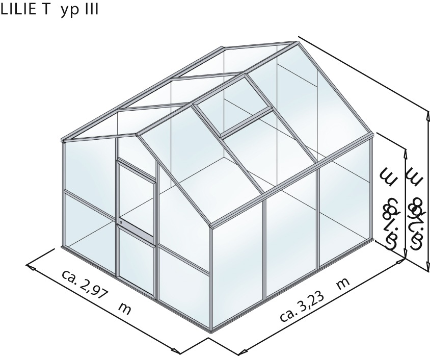 KGT Gewächshaus "Lilie IV", (mit Regenrinne) günstig online kaufen