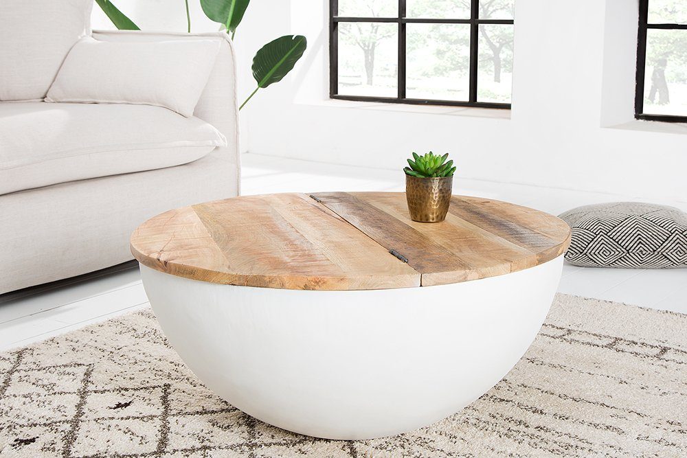 riess-ambiente Couchtisch INDUSTRIAL STORAGE Ø70cm weiß günstig online kaufen