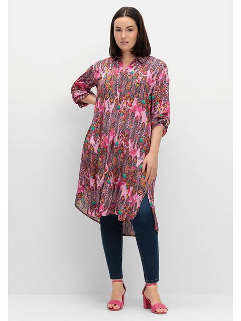 Sheego Longbluse Große Größen in Oversize-Form, aus Viskose-Satin günstig online kaufen