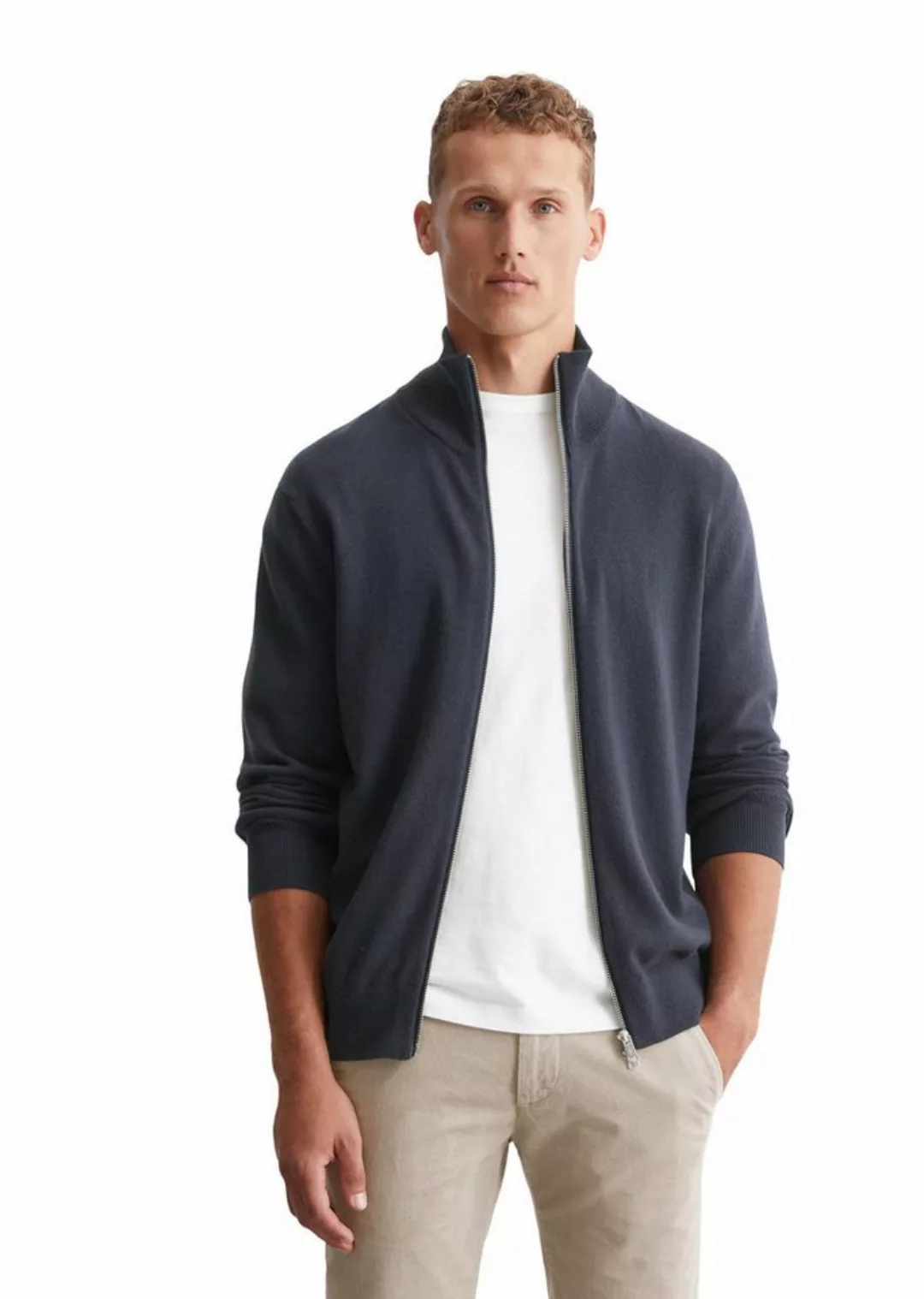 Marc O'Polo Cardigan aus Bio-Baumwolle-Schurwolle-Mix günstig online kaufen