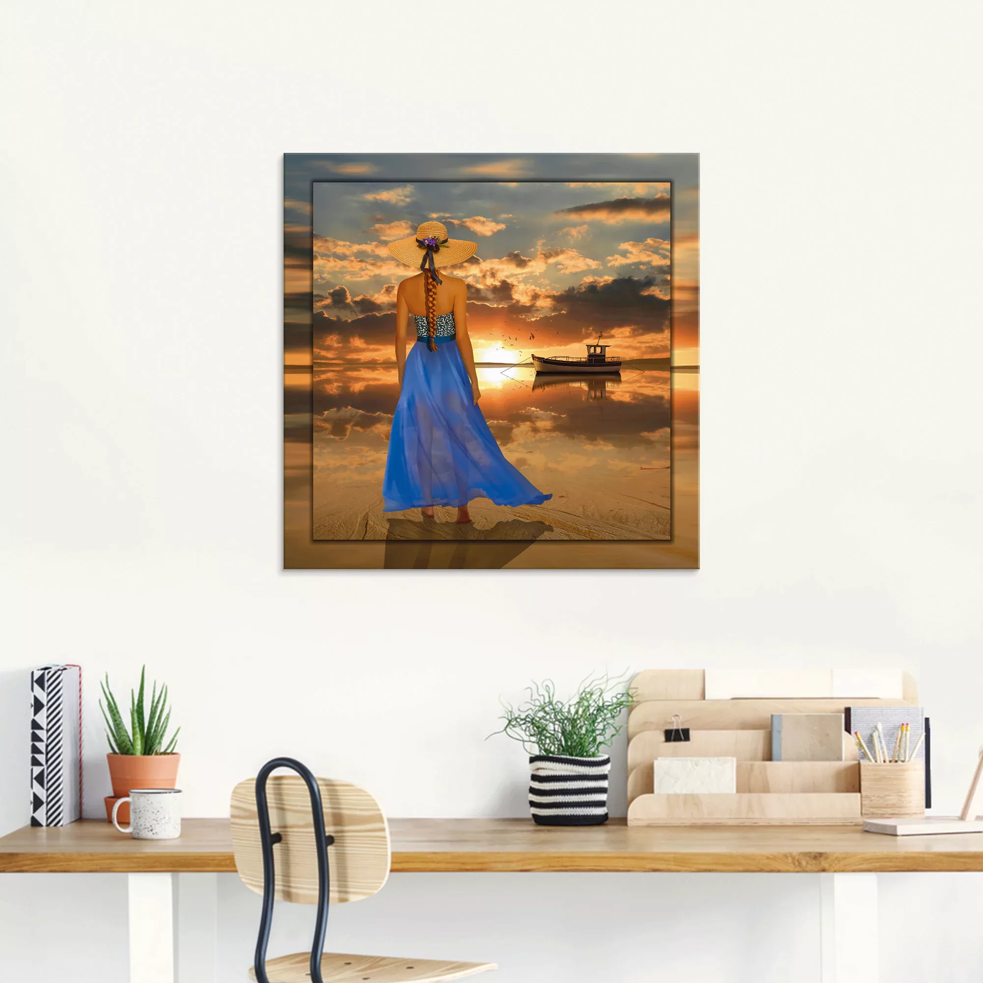 Artland Glasbild "Sommergefühle", Frau, (1 St.), in verschiedenen Größen günstig online kaufen