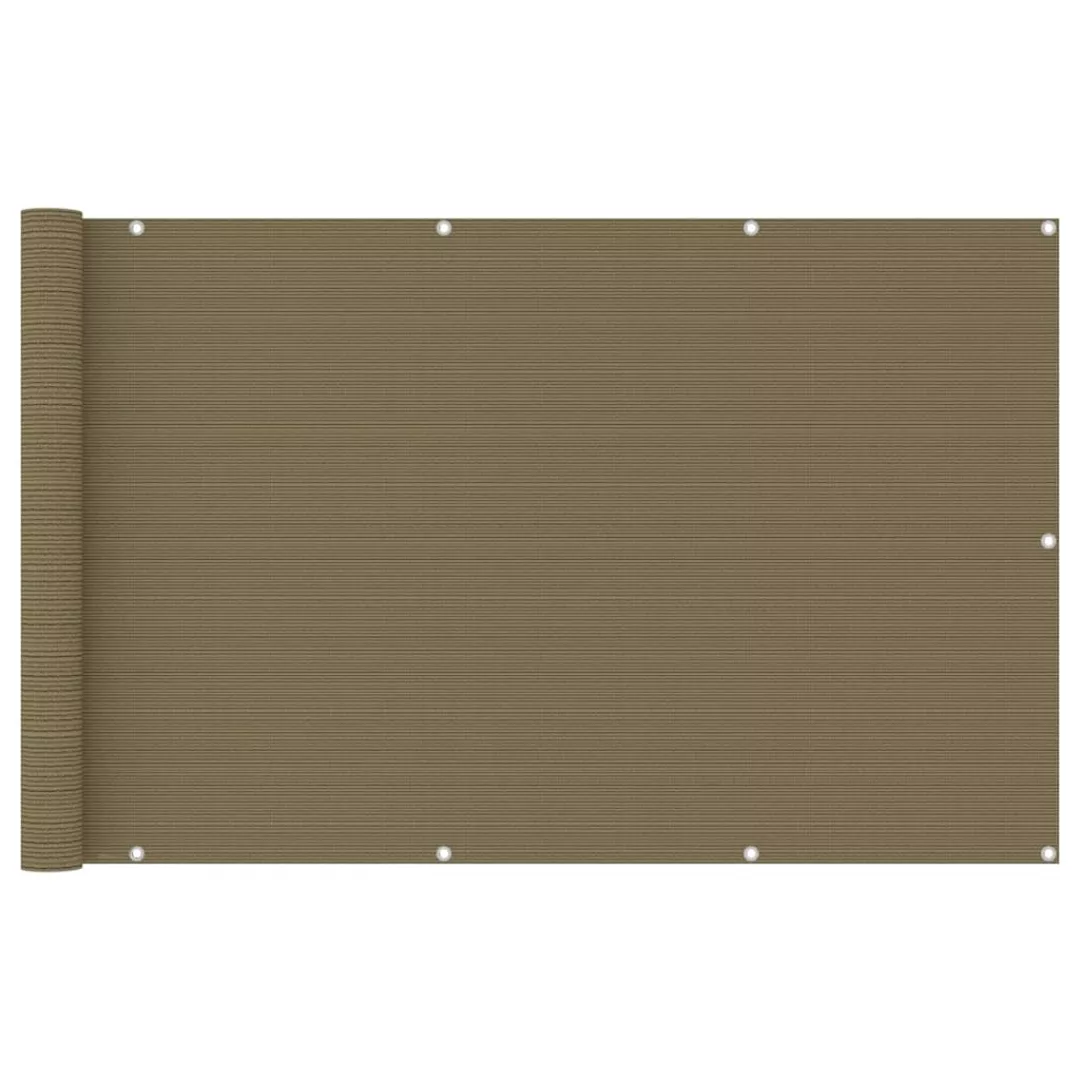 Balkon-sichtschutz Taupe 120x400 Cm Hdpe günstig online kaufen