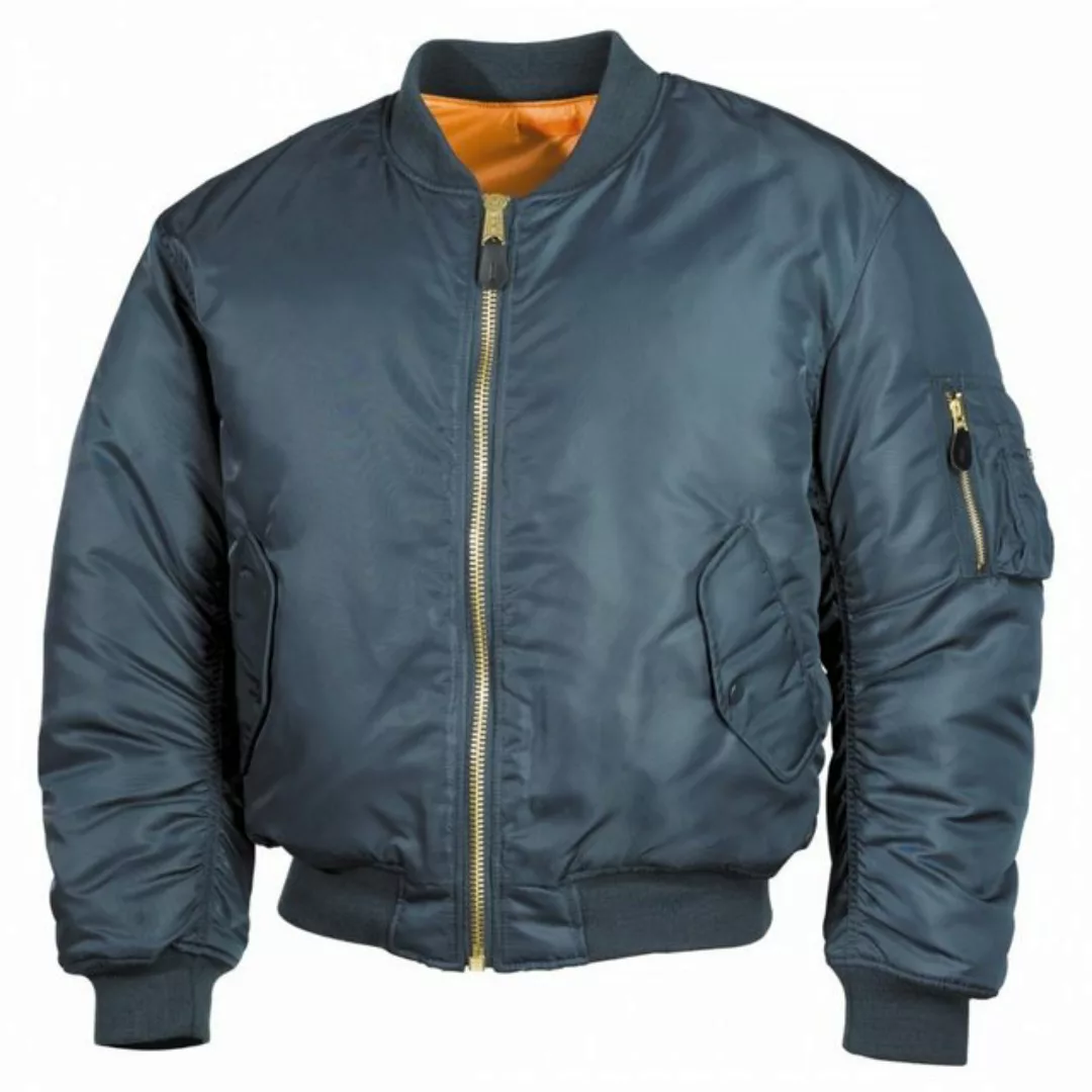 MFH Bomberjacke US Pilotenjacke MA1, Mod., alphablau - M Paspeltaschen mit günstig online kaufen