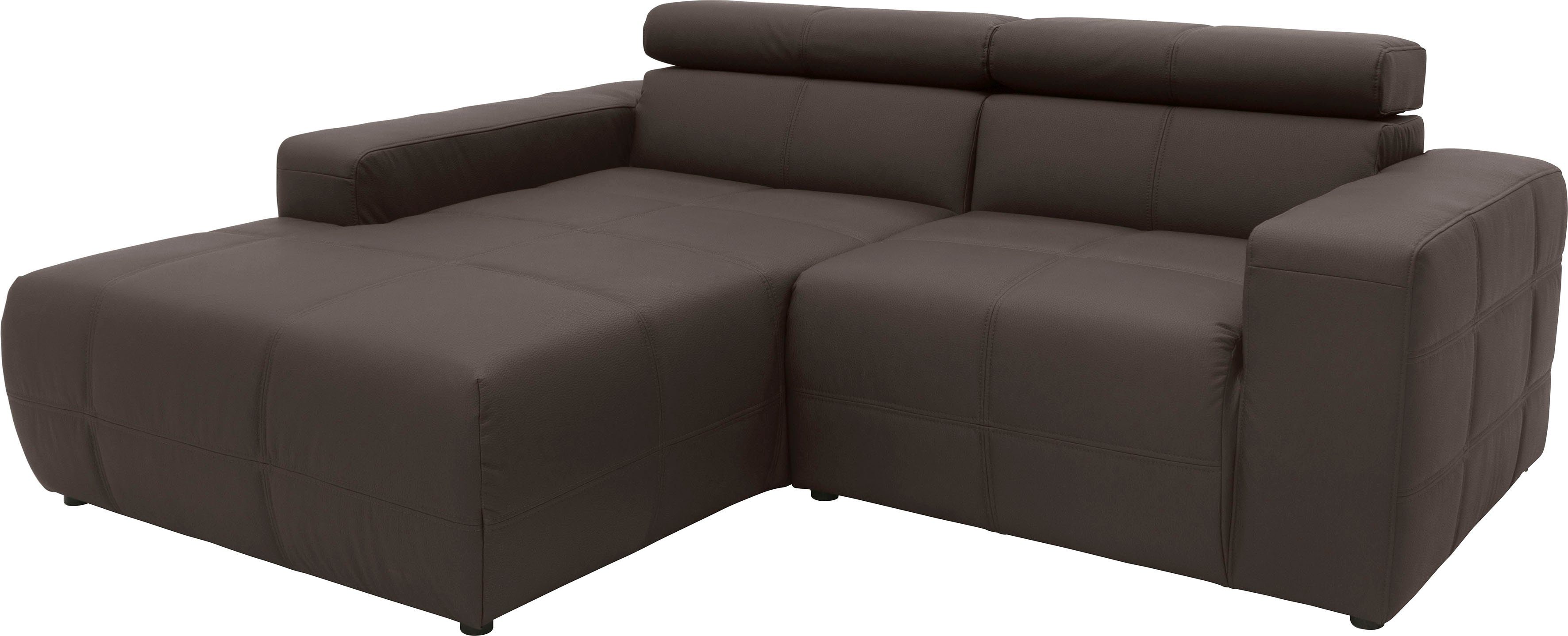 DOMO collection Ecksofa "Brandon, inkl. Kopfteilverstellung, B/T/H: 214/100 günstig online kaufen