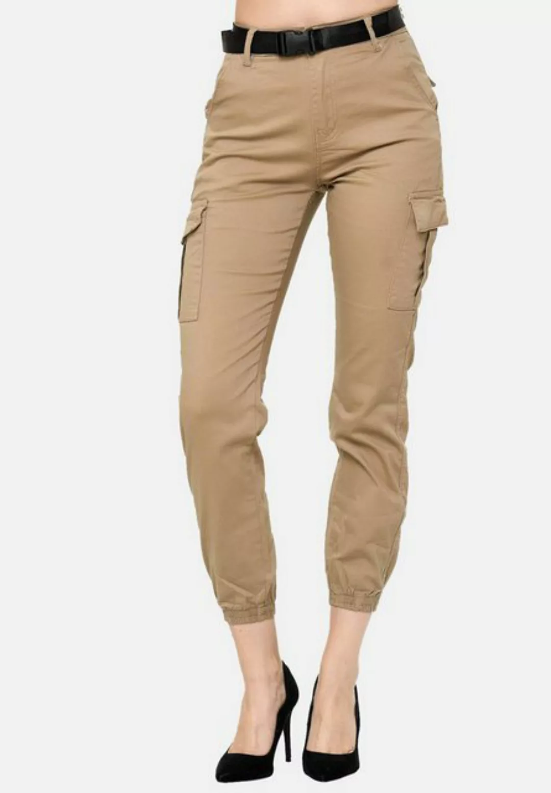 Elara Cargohose Elara Damen Cargohose mit Gürtel (1-tlg) günstig online kaufen