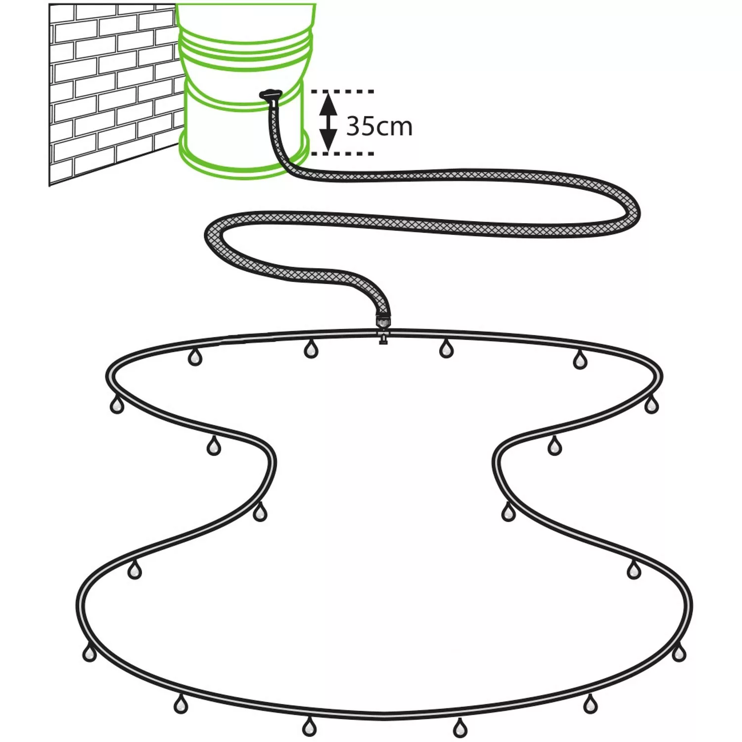 Vitavia/ Elgo Regentonnentropfrohr für Gemüsebeet (RWK50) 11 cm x 24 cm günstig online kaufen