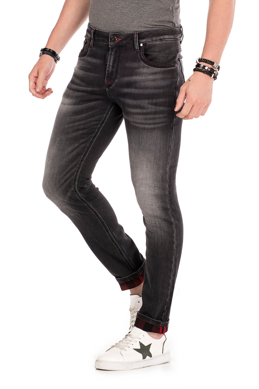 Cipo & Baxx Slim-fit-Jeans im Used Look günstig online kaufen