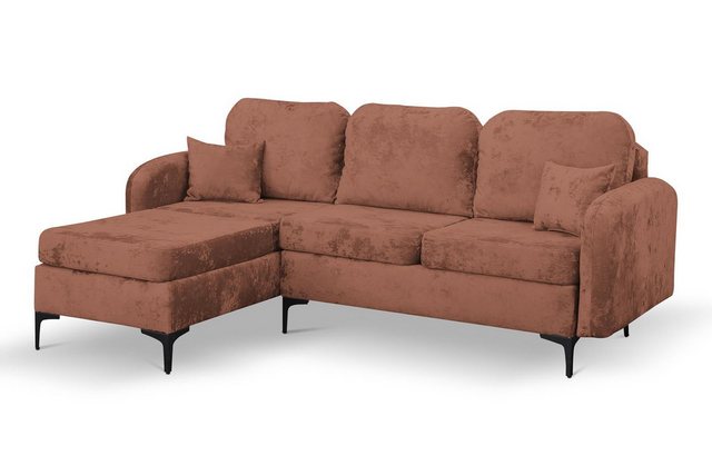 Compleo Ecksofa mit Schlaffunktion BELLA, Hohe Metallfüße, Bequem und moder günstig online kaufen