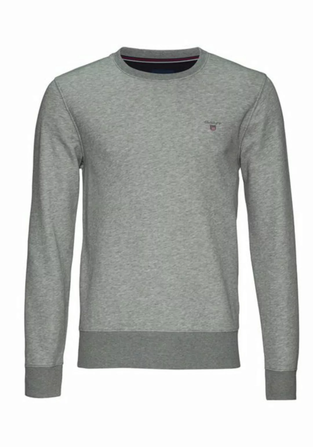 Gant Sweatshirt ORIGINAL C-NECK SWEAT mit Rippbündchen an Saum und Ärmel günstig online kaufen