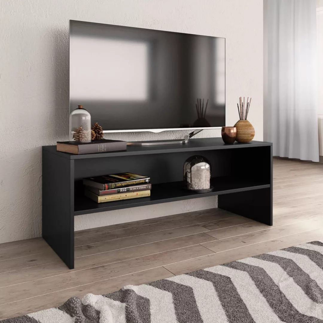 vidaXL TV-Schrank TV-Schrank Schwarz 100 x 40 x 40 cm Spanplatte Lowboard günstig online kaufen