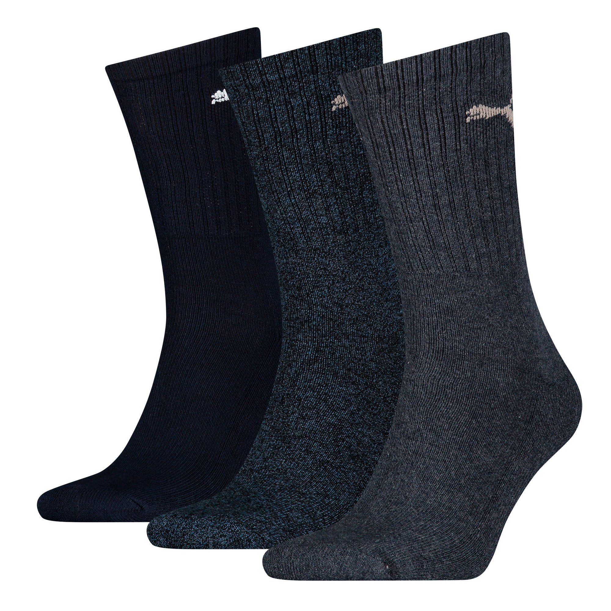 PUMA Socken "PUMA UNISEX CREW SOCK 3P", (3 Paar), mit farblichem Logo günstig online kaufen