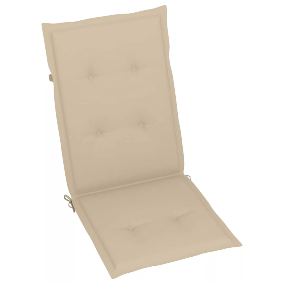 Gartenstuhl-auflagen 6 Stk. Beige 120x50x4 Cm günstig online kaufen