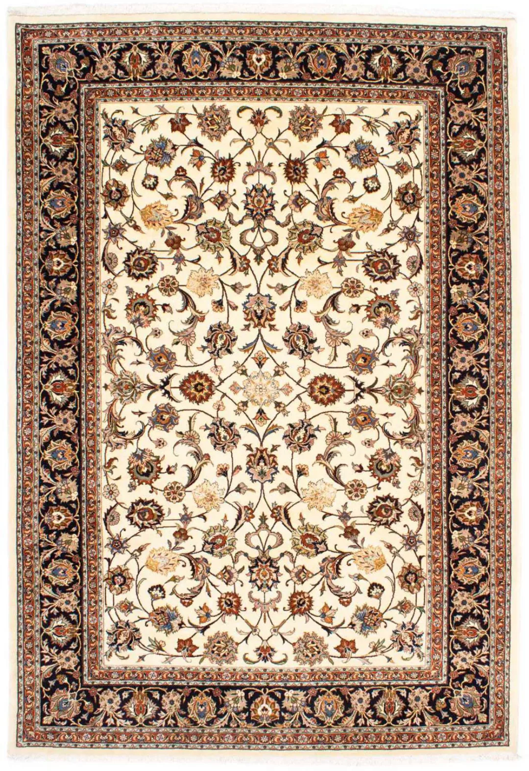 morgenland Wollteppich »Kaschmar Blumenmuster Beige 295 x 197 cm«, rechteck günstig online kaufen