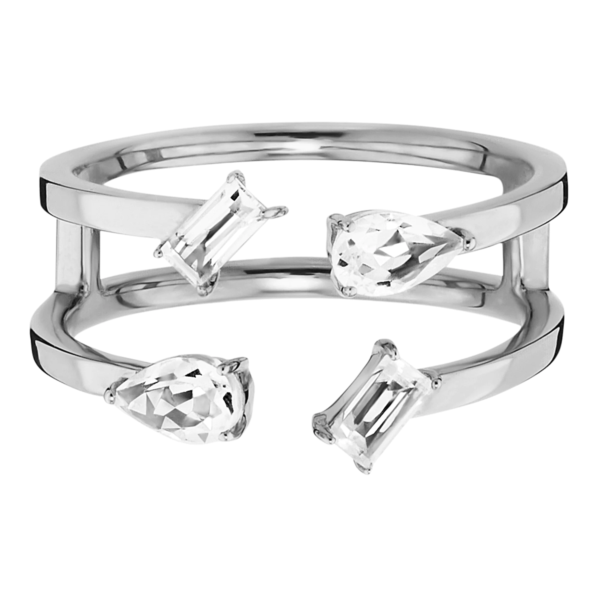 CAÏ Fingerring "925 Sterling Silber rhodiniert mit Weißtopas" günstig online kaufen