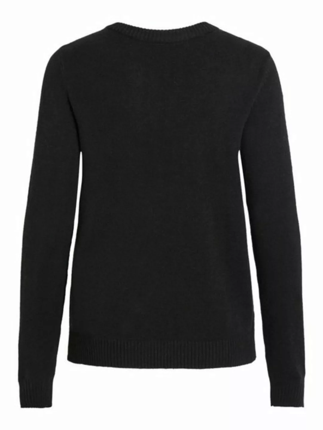 Vila Strickpullover Dünner Rundhals Strickpullover VIRIL 5641 in Schwarz günstig online kaufen