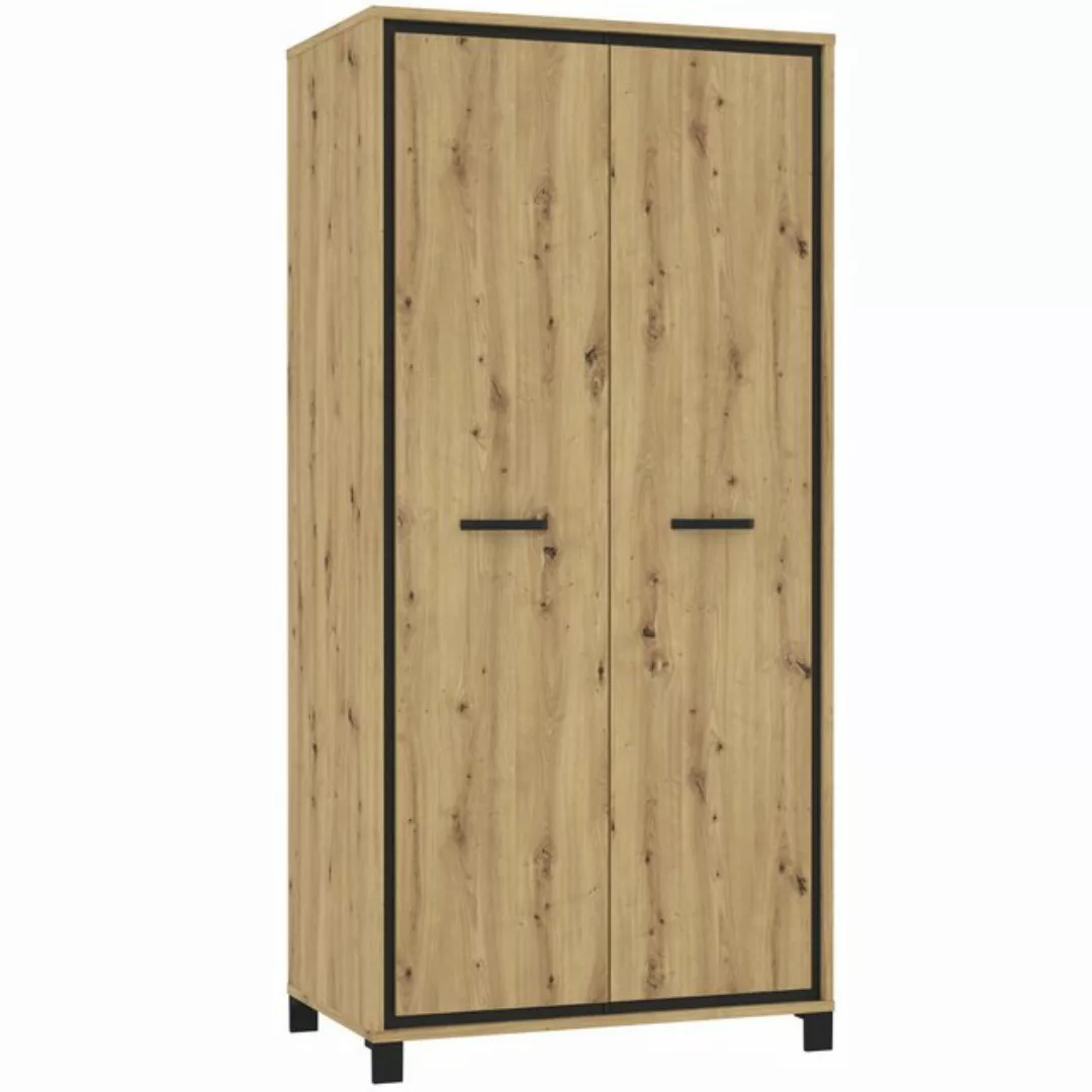 expendio Kleiderschrank Trace 3 Artisan Eiche Nb. / Schwarz Eiche Nb., 99x2 günstig online kaufen