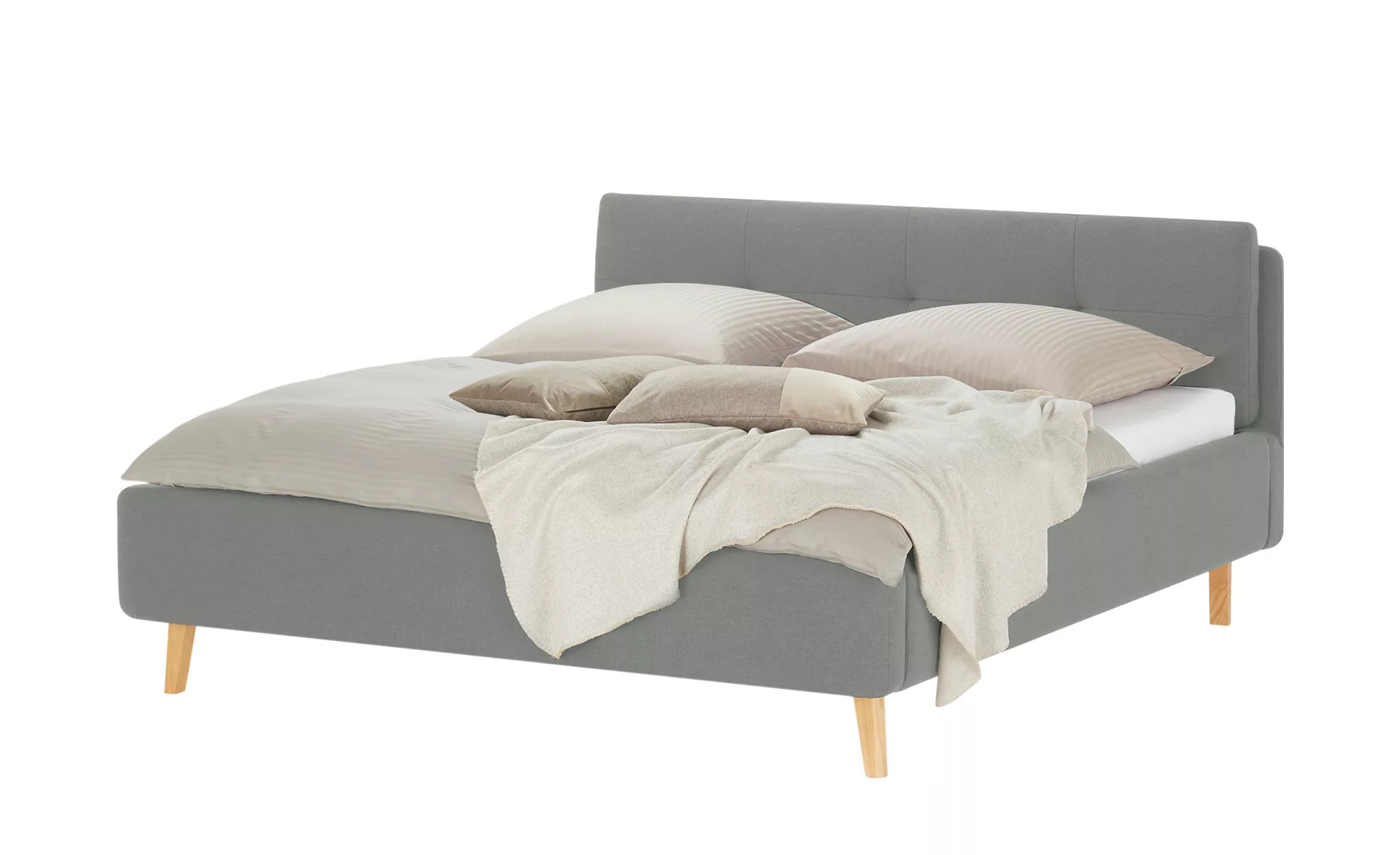 Polsterbettgestell - grau - 197 cm - 103 cm - Betten > Doppelbetten - Möbel günstig online kaufen