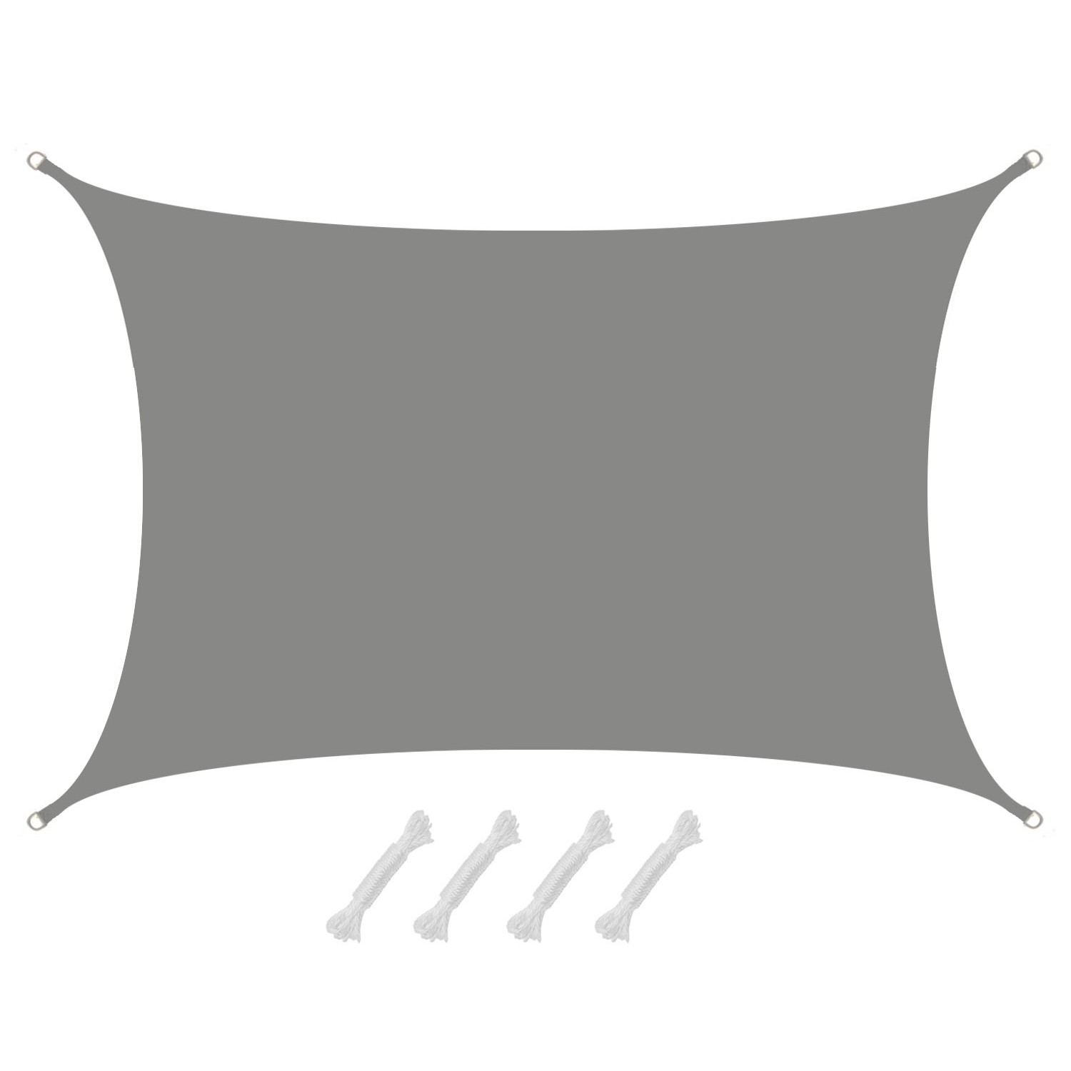 AMANKA Polyester Sonnensegel Wasserdicht - 5 x 3 m Rechteckig Grau günstig online kaufen