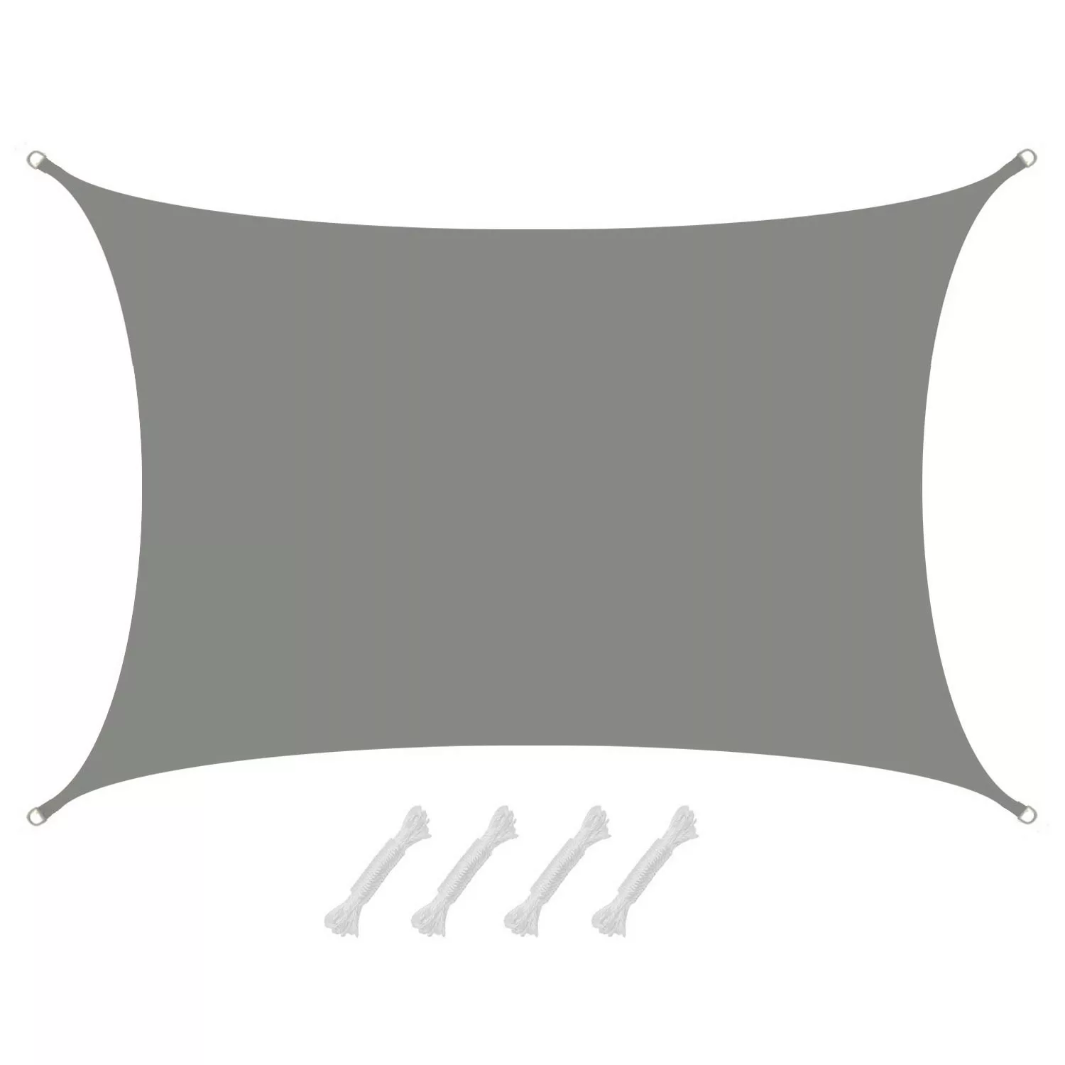 AMANKA Polyester Sonnensegel Wasserdicht - 5 x 3 m Rechteckig Grau günstig online kaufen