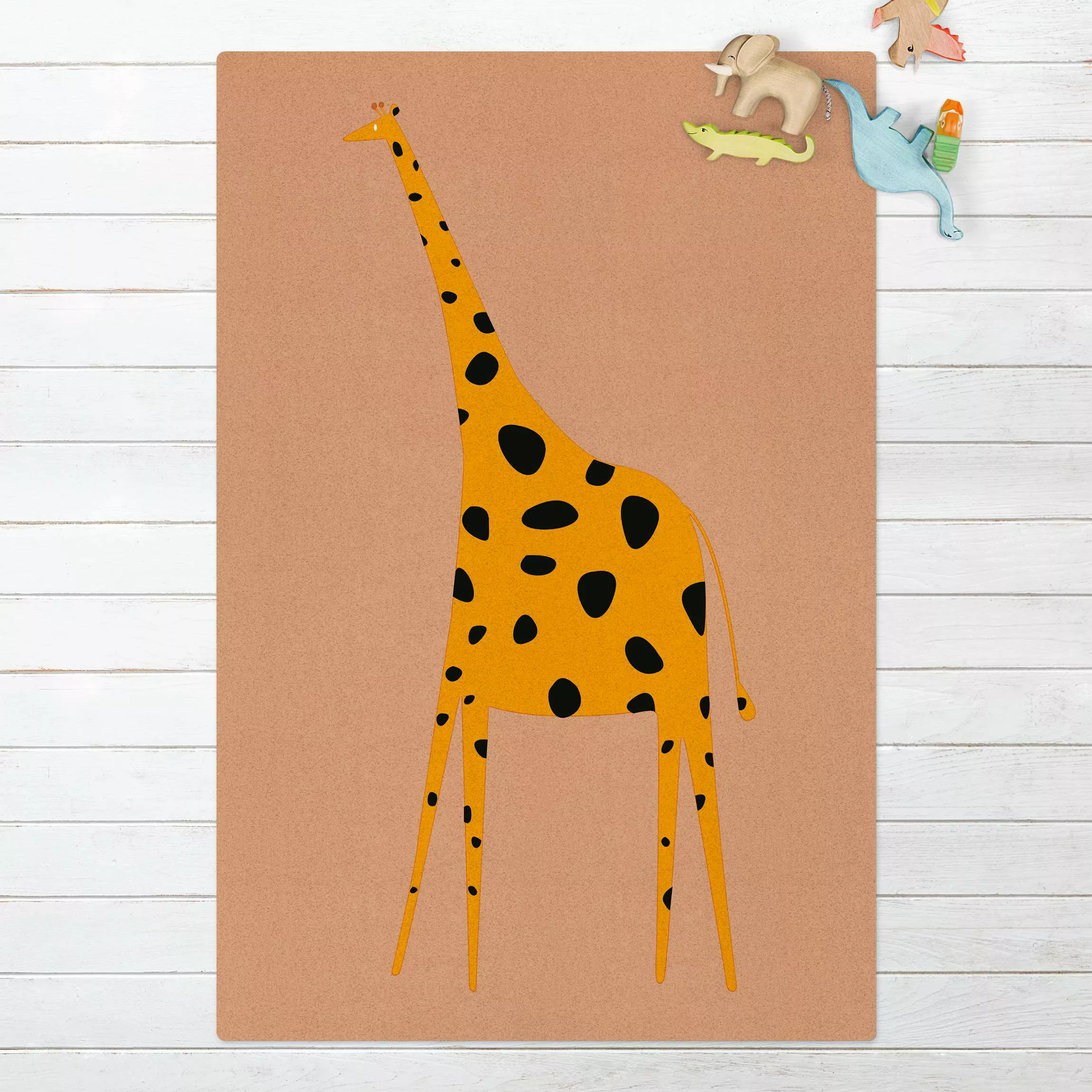 Kork-Teppich Gelbe Giraffe günstig online kaufen