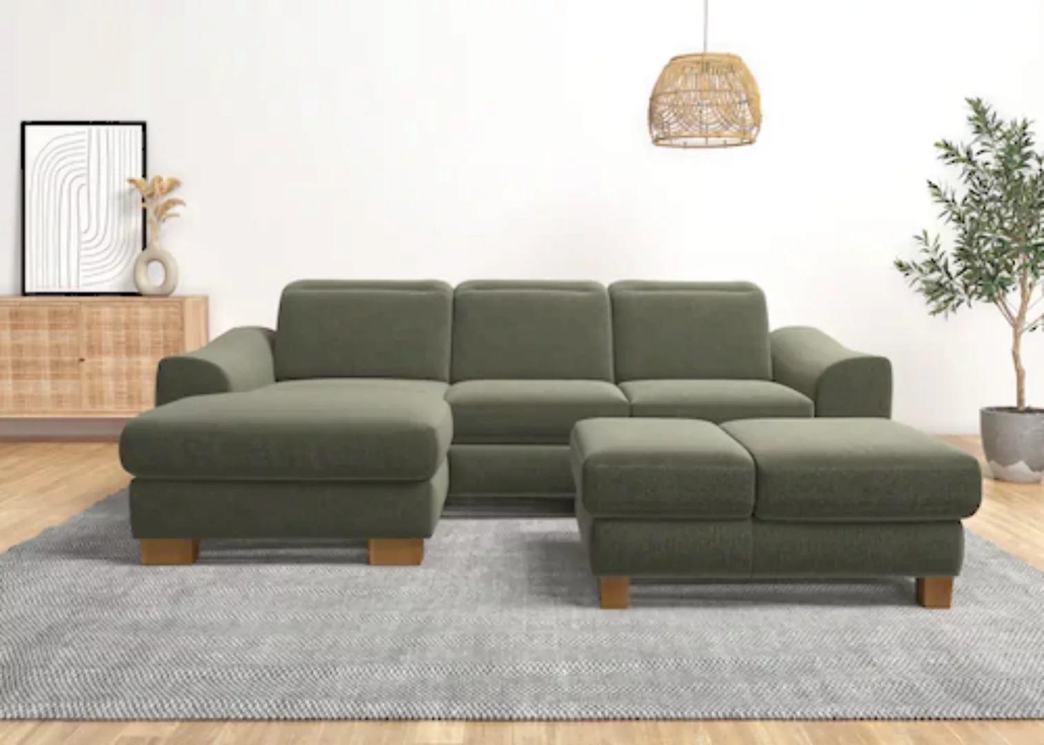 Home affaire Ecksofa »Dundee L-Form«, wahlweise mit Kopfteilverstellung und günstig online kaufen