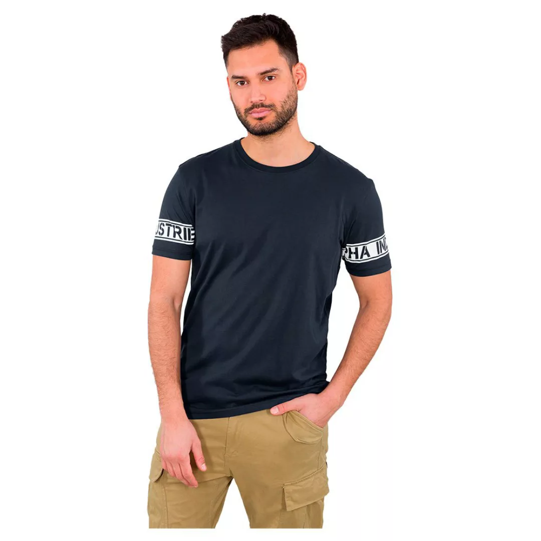 Alpha Industries Sleeve Print Kurzärmeliges T-shirt M Rep.Blue günstig online kaufen