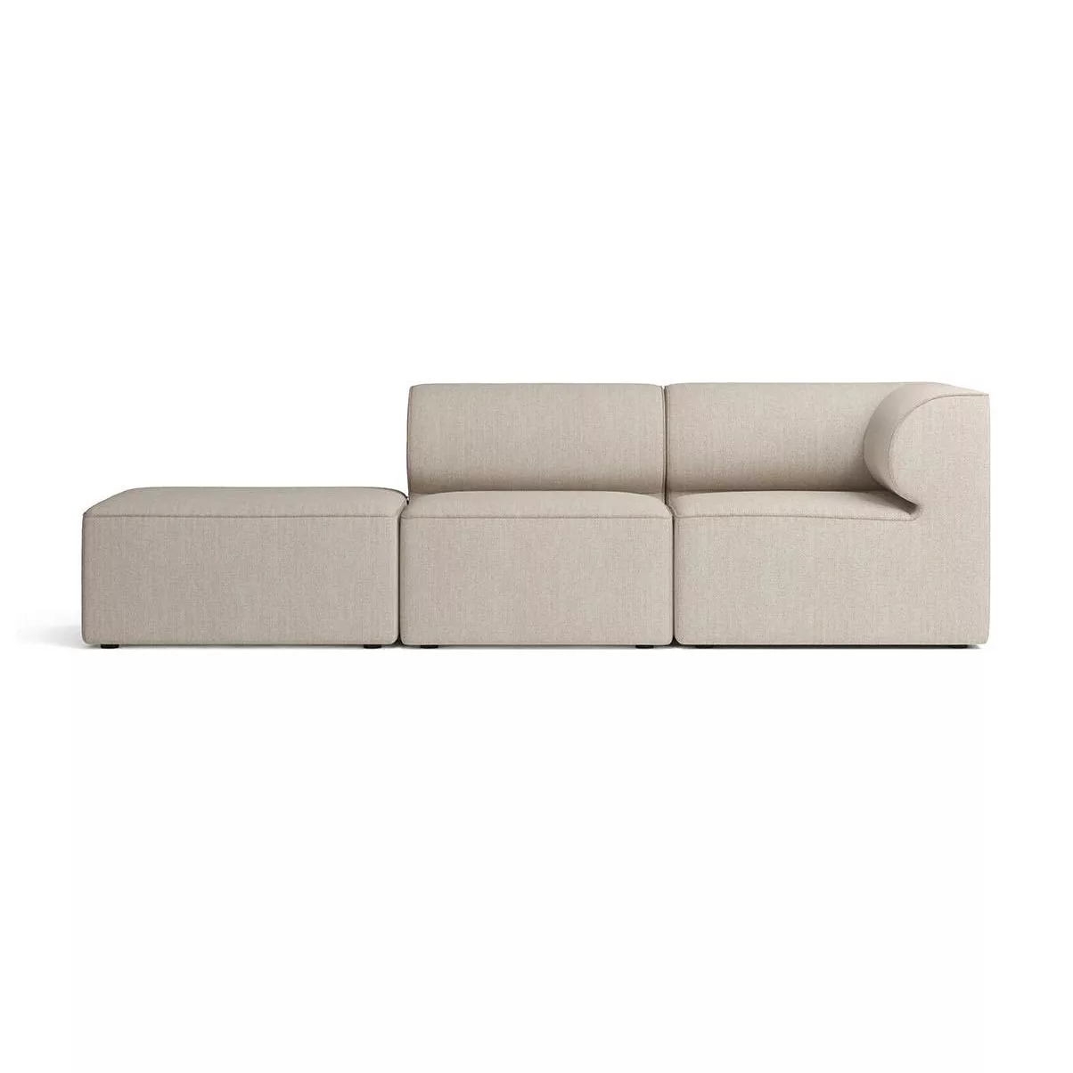 Menu - Eave 86 Modular 3-Sitzer Sofa Armlehne rechts - natur/Stoff Kvadrat günstig online kaufen
