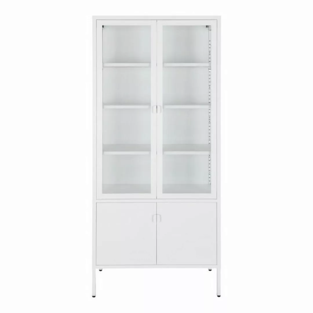 ebuy24 Vitrine Brisbane Vitrinenschrank 4 Türen weiß. günstig online kaufen