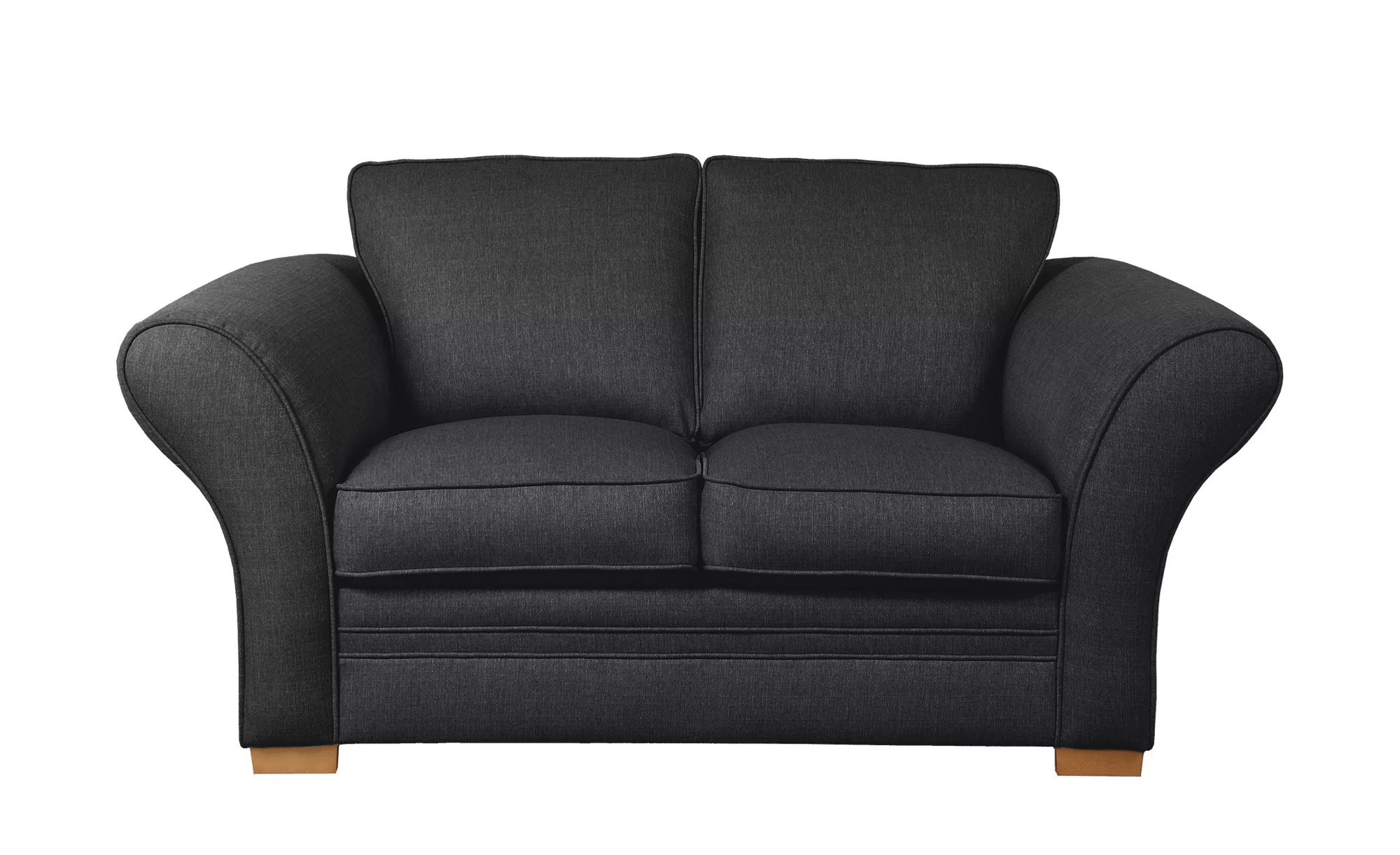 Sofa - schwarz - 174 cm - 104 cm - 92 cm - Polstermöbel > Sofas > 2-Sitzer günstig online kaufen