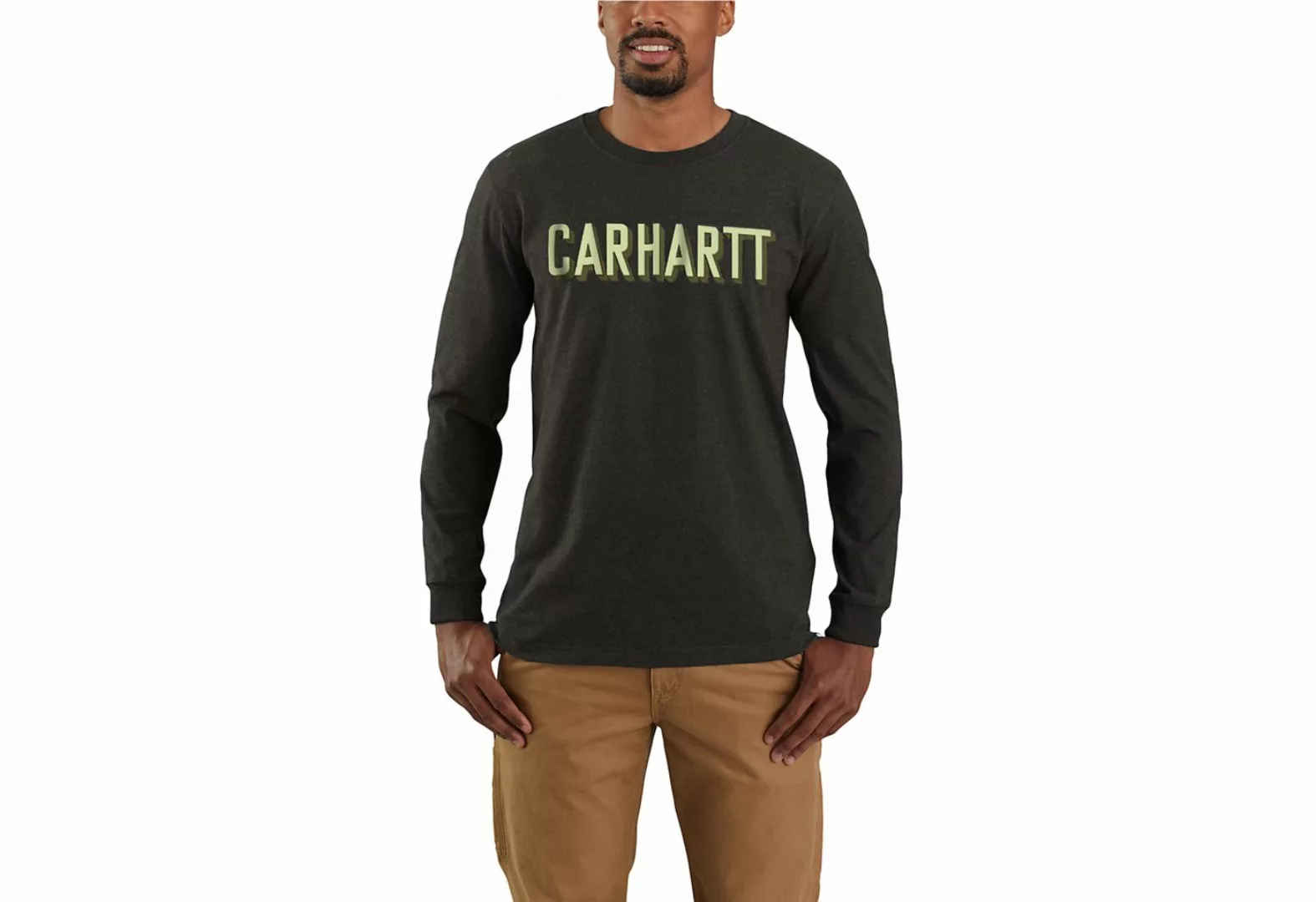 Carhartt Longsleeve Block Logo Graphic Schwerer Jersey günstig online kaufen