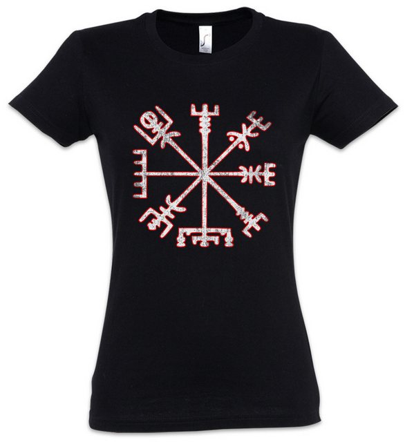 Urban Backwoods Print-Shirt Vegvisir Viking Compass Damen T-Shirt Wegweiser günstig online kaufen