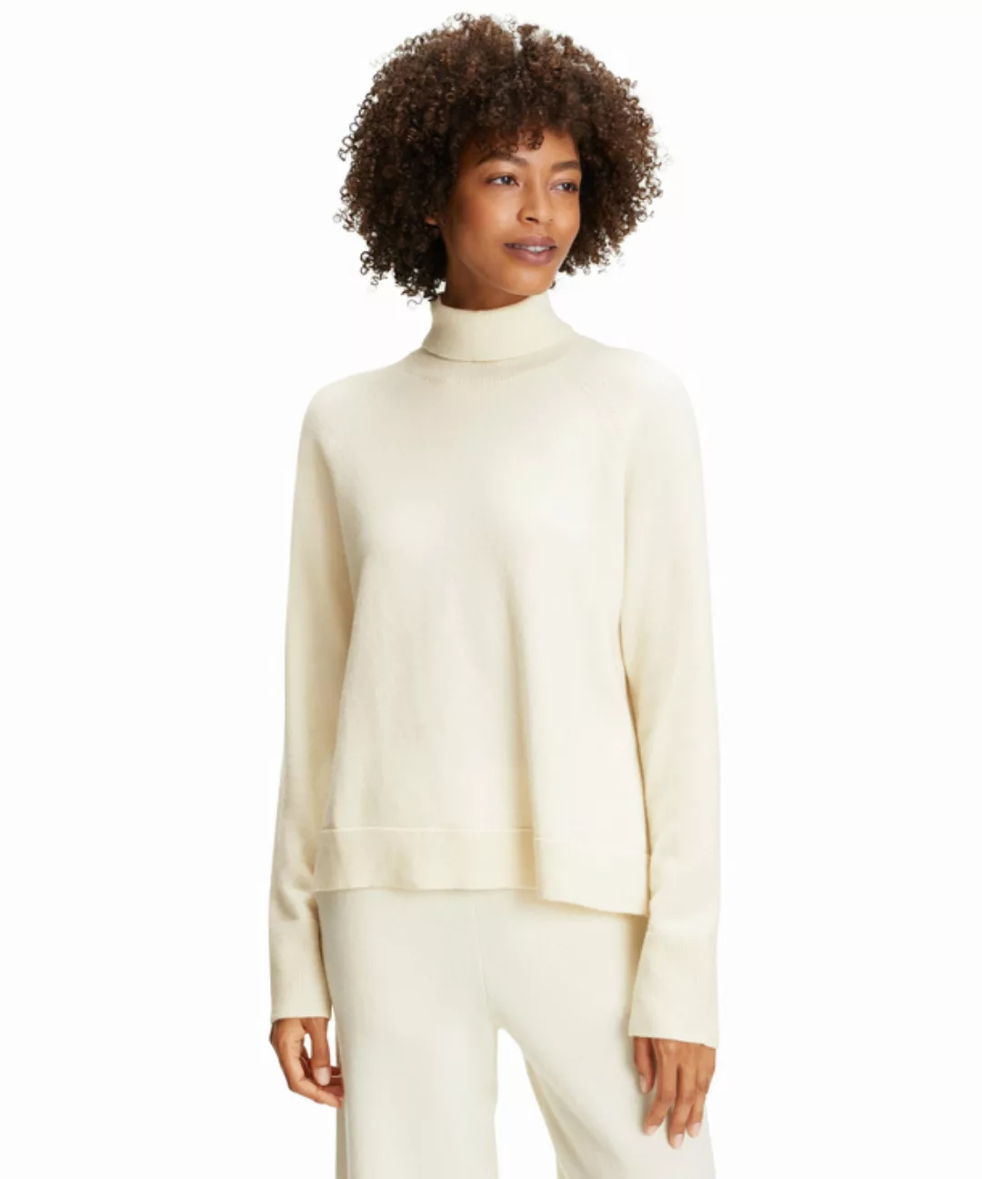 FALKE Damen Pullover Rollkragen, XL, Weiß, Uni, Kaschmir, 64170-204005 günstig online kaufen